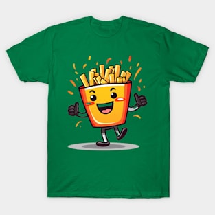 kawaii french fries T-Shirt cute ,potatofood T-Shirt